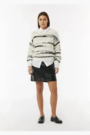 Comma, Comma casual identity Minirock Kurzer Rock in Lederoptik schwarz 36