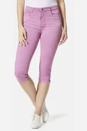 Stooker Women 5-Pocket-Jeans Capri Colour Skinny Fit Skinny Fit Casual Clean Wash Denim Jeans Magic Shape Effekt für Damen rosa 44