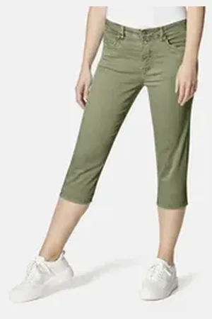 Stooker Women 7/8-Jeans LIMA Boyfriend Fit Capri Boyfriend Fit Casual Twill Capri Hose für Damen grün 38