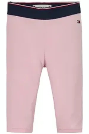 Tommy Hilfiger Leggings GLOBAL STRIPE LEGG mit Logo-Details rosa 74