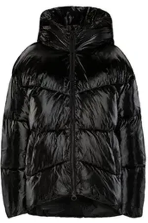 19V69 Italia Winterjacke JUDY Stilvolle schwarze Pufferjacke für Damen mit glänzendem Finish und schwarz S