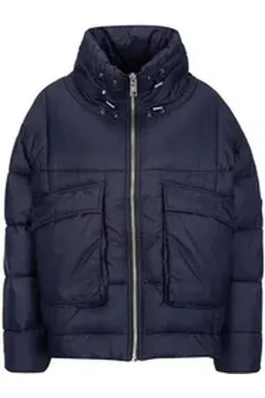 19V69 Italia Winterjacke ALINA Auffällige Steppjacke mit großen Fronttaschen und hohem Kragen blau XXL