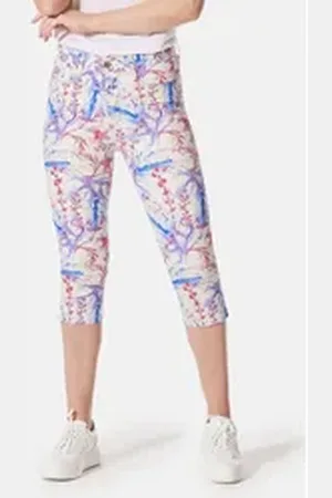Stooker Women 7/8-Jeans Print Capri Skinny Fit Skinny Fit Casual Clean Wash Denim Jeans Magic Shape Effekt für Damen bunt 40