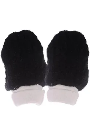 La Bortini Fäustlinge Baby Handschuhe Warme Strickfäustlinge mit Futter für Neugeborene weich, gefüttert, Winterfäustlinge, Erstlingshandschuhe blau 4-12Mon