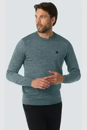 No Excess Rundhalspullover blau XXL