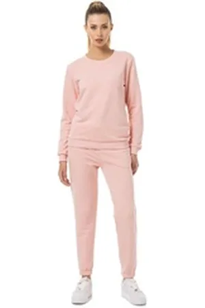 Redbridge Jogginganzug Sweatshirt mit Sweatpant Premium Basic (2-tlg), Premium Qualität rosa XL