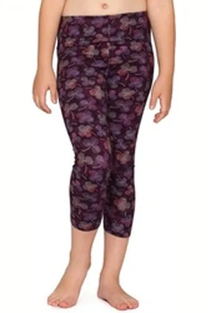 Merry Style Leggings Mädchen 3/4 Capri Leggings MS10-405 (1-tlg) elastischer Bund bunt|lila 122