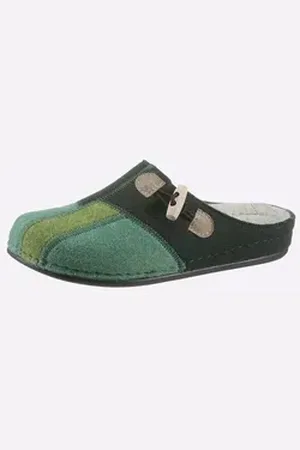 Dr. Feet Pantoffel Hausschuh grün 38 EU