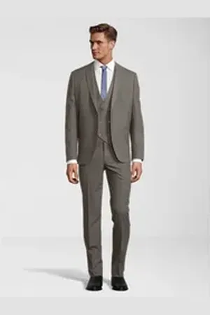 Steffen Klein SteffenKlein Anzug Slim-Fit (3-tlg) grau 102