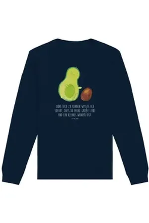 Mr. & Mrs. Panda Longpullover Avocado Kern rollt Größe XL - French Navy - Geschenk, Säugling, Gesun (1-tlg) blau XL
