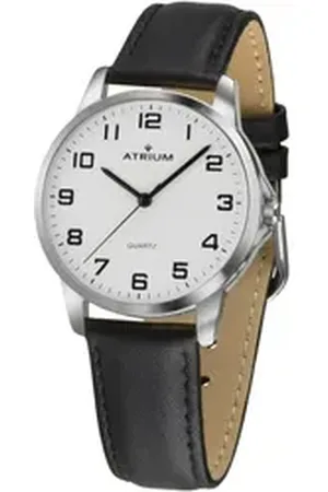 ATRIUM Quarzuhr A37-10, Armbanduhr, Damenuhr, Lederarmband schwarz