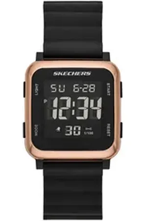 Skechers Chronograph BECKWORTH SR6311, Quarzuhr, Armbanduhr, Damenuhr, Silikonarmband, digital, Stoppfunktion schwarz