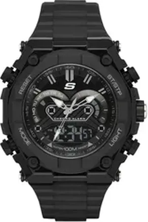 Skechers Chronograph EL SEGUNDO SR1042, Quarzuhr, Armbanduhr, Herrenuhr, Polyurethanband, Tag, Stoppfunktion schwarz