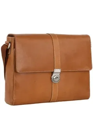 Leonhard Heyden Messenger Bag Bergamo, Leder braun