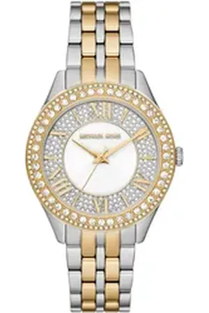 Michael Kors Quarzuhr HARLOWE MK4811, Armbanduhr, Damenuhr, analog, Edelstahlarmband silberfarben