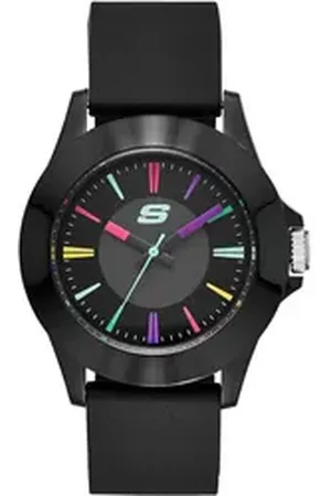 Skechers Quarzuhr ROSENCRANS SR6079, Armbanduhr, Damenuhr, Silikonarmband, analog, Mineralglas schwarz