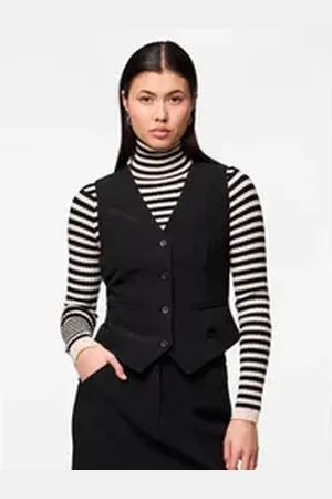 Pieces® Anzugweste PCBOZZY VEST NOOS EXP BC schwarz XS (34)