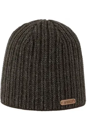 ARECO Strickmütze warm aus Funktionsfaser mit Fleece-Innenfutter braun