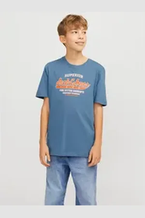 JACK & JONES Junior Rundhalsshirt JJELOGO TEE SS O-NECK 2 COL S NOOS JNR blau 152