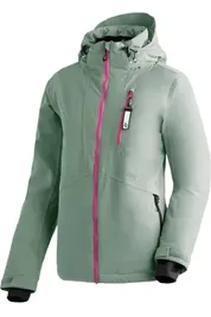 Maier Sports Skijacke Straja Damen Winterjacke, wind/wasserdicht, 3 RV-Taschen und Kapuze grün 36