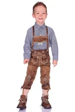 Isar Lederhose Lederhose Kinder - LUKA - eiche 128