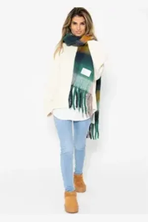 SASSYCLASSY Rollkragenpullover Turtleneck Pullover Damen aus weichem Grobstrick Feminin-warmer Rollkragenpullover Offwhite Taupe Blau L/XL