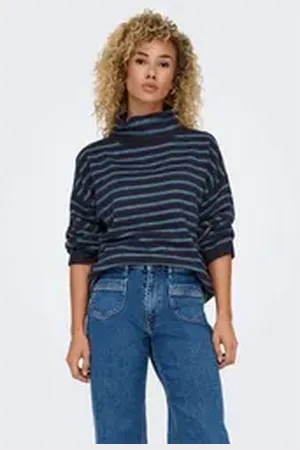 ONLY Rollkragenpullover ONLTalio (1-tlg) Plain/ohne Details blau S