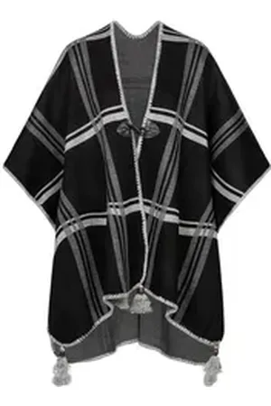 rock creek Poncho Damen Poncho Cape D-507 schwarz
