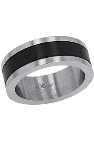 QS by s.Oliver Fingerring Ring für Herren, Edelstahl (Ring, 1-tlg) goldfarben 62