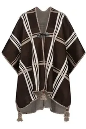 rock creek Poncho Damen Poncho Cape D-507 braun