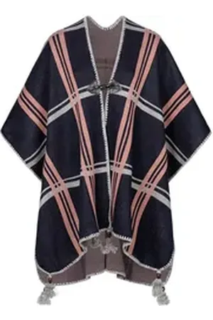rock creek Poncho Damen Poncho Cape D-507 blau