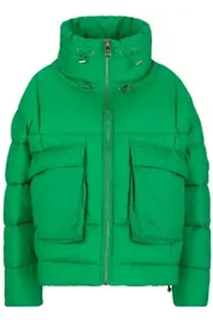 19V69 Italia Winterjacke ALINA Auffällige Steppjacke mit großen Fronttaschen und hohem Kragen grün S