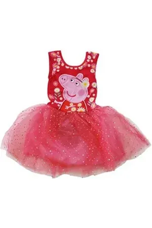 Peppa Pig Partykleid Kinderkleid in Rot Perfekt für Spaß Spiel und Feiern 4 Jahre