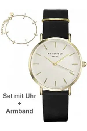 ROSEFIELD Quarzuhr DWBJG-D12 The West Village Set + Armband Damen 34mm