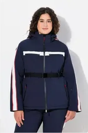 Ulla Popken Funktionsjacke Performance-Jacke wasserdicht 2-Wege-Zipper schwarz 54/56