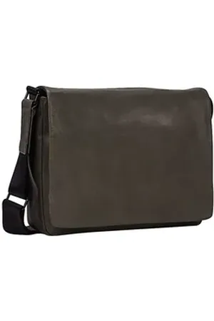 Leonhard Heyden Messenger Bag Den Haag, Leder grün