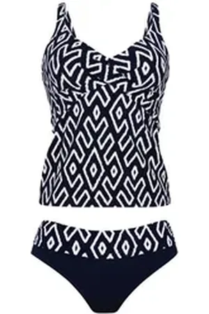 Anita Since 1886 Bügel-Tankini Tribal Monotones - Style Maily Top Bügeltankini mit 360° Brustfutter blau 42