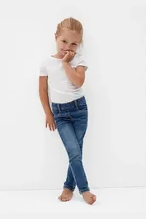 QS by s.Oliver Jeansjeggings Treggings (1-tlg) High Rise / Skinny Fit / Skinny Leg blau 128