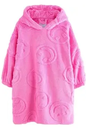 Next Kinderbademantel Kapuzendecke aus Jacquard-Fleece, Polyester (recycelt), Polyester rosa 146-158 (11-13 J.)