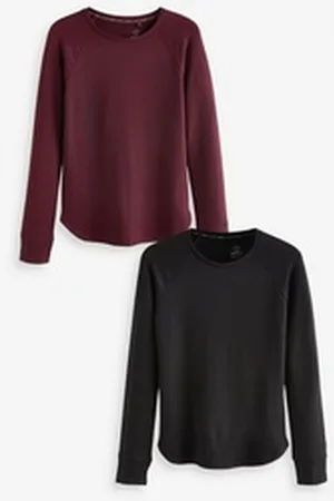 Next Funktionsshirt Langärmelige Thermoshirts im 2er-Pack (2-tlg) schwarz 36