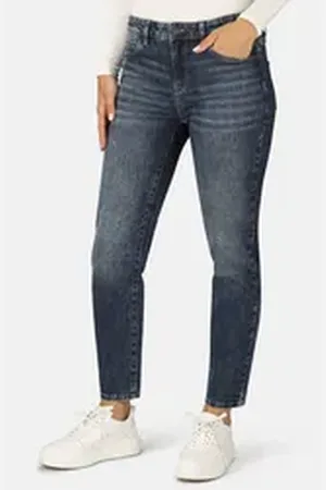Stooker Women 5-Pocket-Jeans Zermatt Denim Indigo Straight Fit Straight Fit Casual Clean Wash Denim Jeans für Damen blau 40