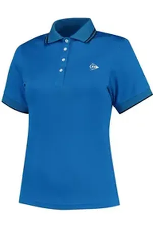 Dunlop Poloshirt Damen Tennispolo CLUB LINE Kurzarm (1-tlg) blau S