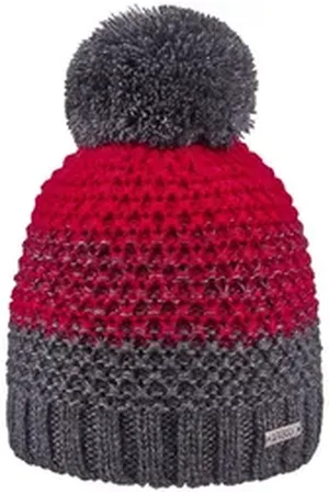 ARECO Strickmütze rot|schwarz