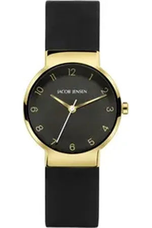 Jacob Jensen Titanuhr Damen Armbanduhr TIMELESS NORDIC 195 goldfarbend D. 29 mm goldfarben