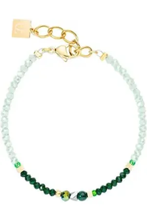 COEUR DE LION Armband Schmuck Geschenk Edelstahl Amulett Glamorous Würfelkette, 2035/30-0516, Made in Germany - mit Swarovski® Kristall, Schmuckstein gelb|goldfarben|grün