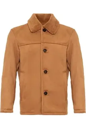 Antioch Winterjacke Faux Fur Collar Suede Coat M