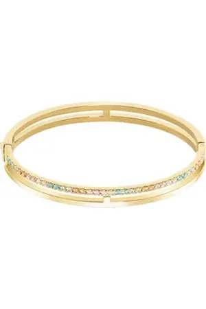 COEUR DE LION Armreif Schmuck Geschenk Edelstahl Eternal Unity Würfelkette, 0136/32, mit Zirkonia (synth) blau|bunt|gelb|goldfarben|rosa