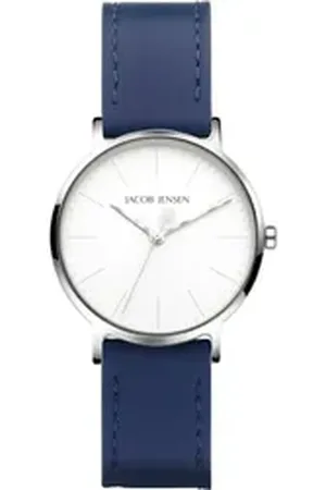 Jacob Jensen Titanuhr Damen Armbanduhr TIMELESS NORDIC 173 weiß D32mm Veganband weiß