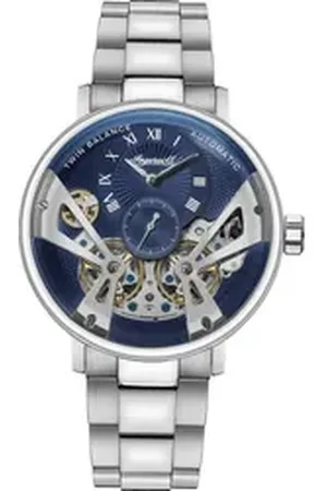 INGERSOLL 1892 Quarzuhr Herrenuhr Edelstahl silber, (Analoguhr), Herren Armbanduhr rund, Edelstahlarmband silber, Fashion silberfarben