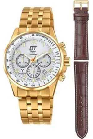 Ett Eco Tech Time Chronograph Professional Chronograph Herrenchronograph, Mit Wechselband silberfarben